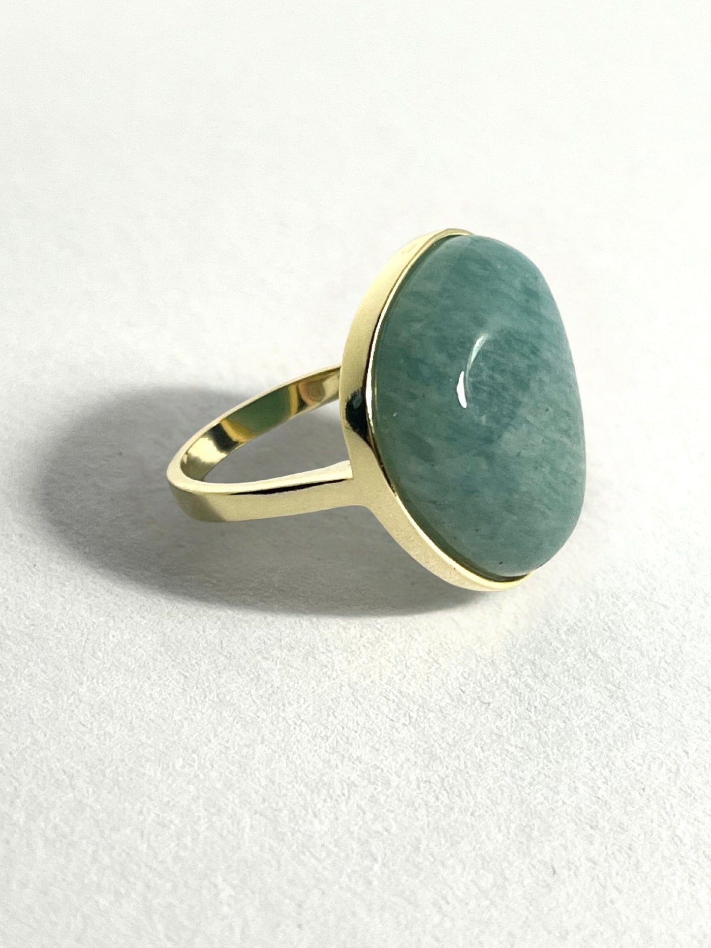 Gold Plated Amazonite Ring - Stellify