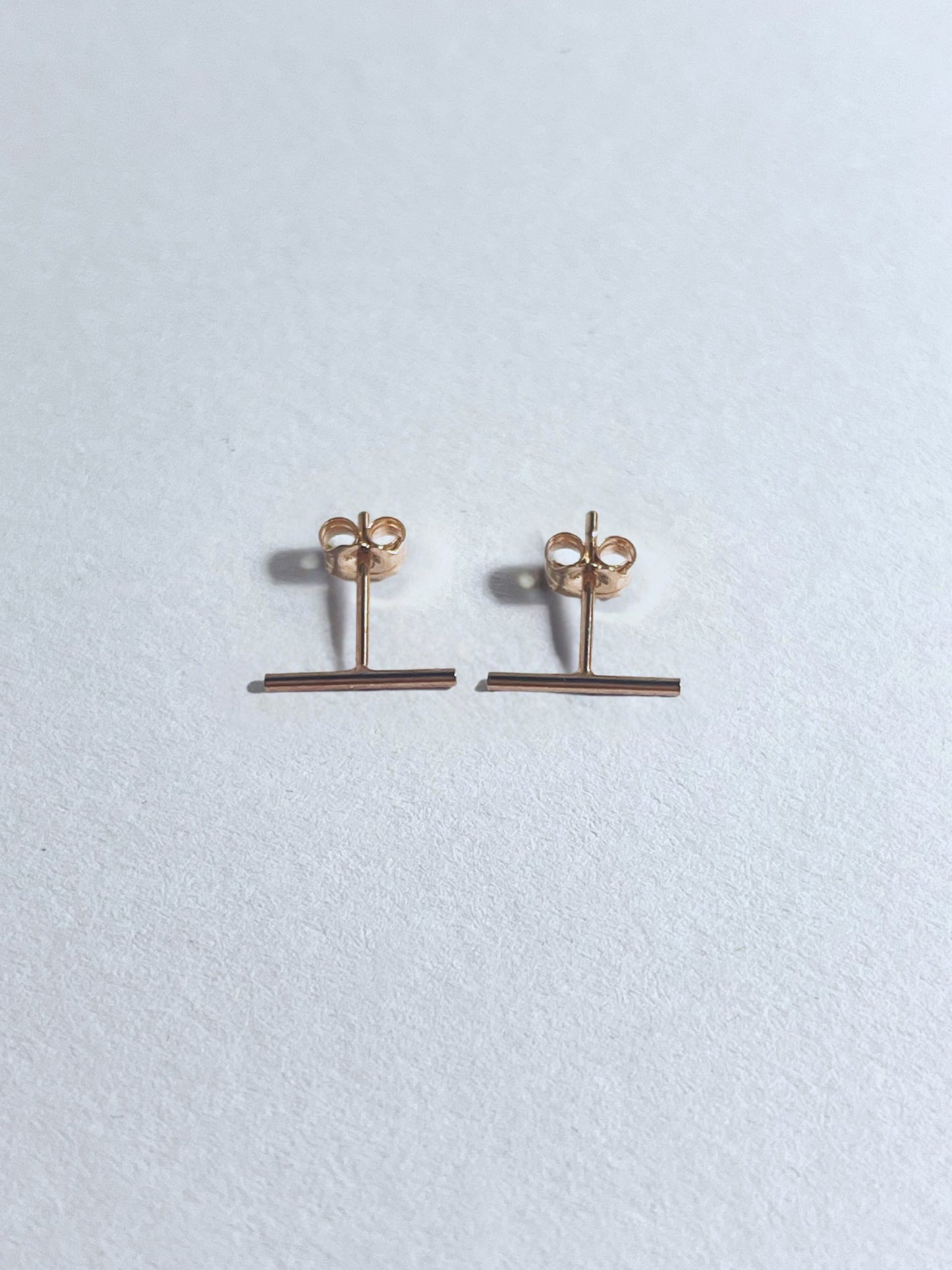 Rose Gold Filled Bar Stud Earrings - Stellify