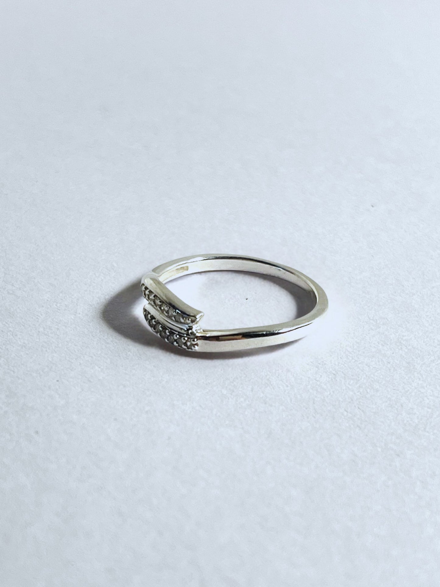 Sterling Silver 0.2cts White Diamond Pave Twist Ring - Stellify