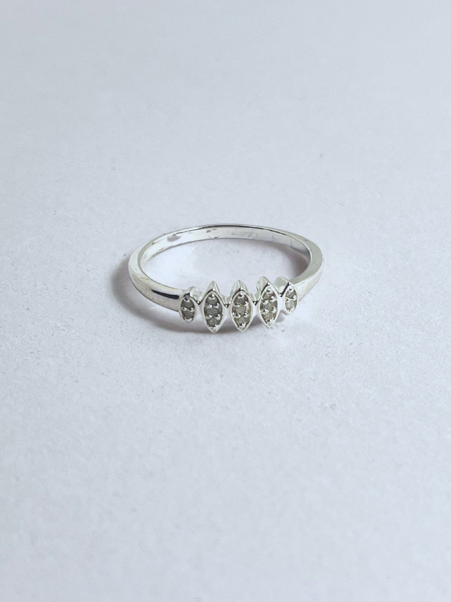 Sterling Silver White Diamond Pave Ring - Stellify