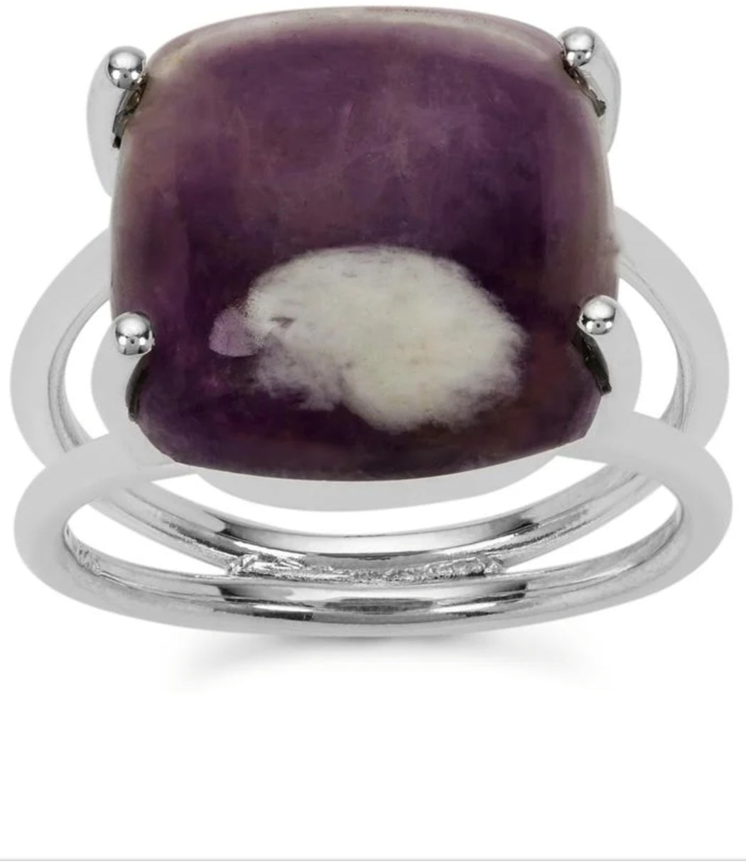 Auralite Double Band Silver Statement Ring - Stellify