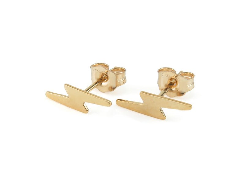 Golden Bolt Elegance Studs - Stellify