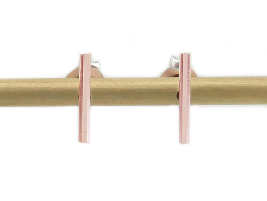 Rose Gold Filled Bar Stud Earrings - Stellify