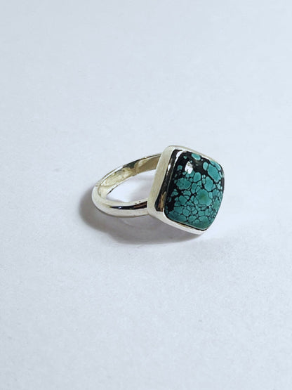Sterling Silver 6ct Lhasa Turquoise Ring - Stellify