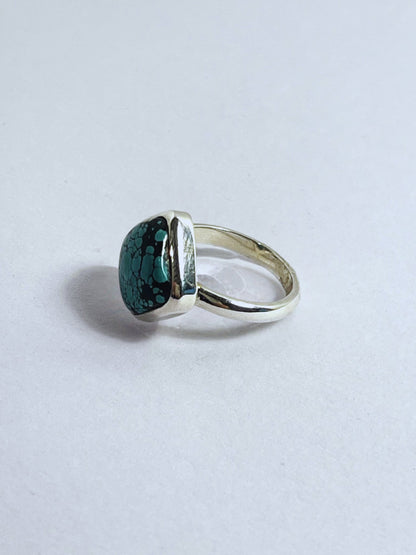 Sterling Silver 6ct Lhasa Turquoise Ring - Stellify